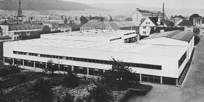 Maschinenfabrik Spaichingen MS Powertrain Bild der Maschinenfabrik in Spaichingen nach der Gründung.