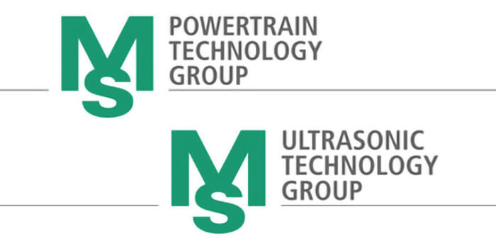 Logos der beiden Firmen MS Powertrain Technologie GmbH und MS Ultraschall Technologie GmbH.