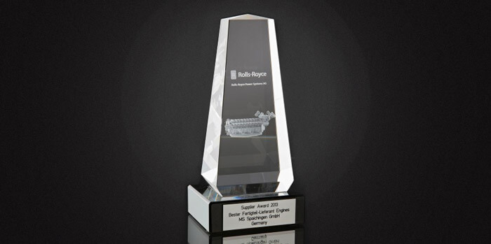 Rolls-Royce Supplier Award Fotografie des Rolls-Royce Supplier Awards, welchen die MS Powertrain Technlogie GmbH 2011 erhielt.