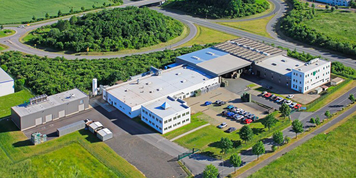 Standort Zittau MS Powertec Luftaufnahme des Standorts von MS Powertec in Zittau.