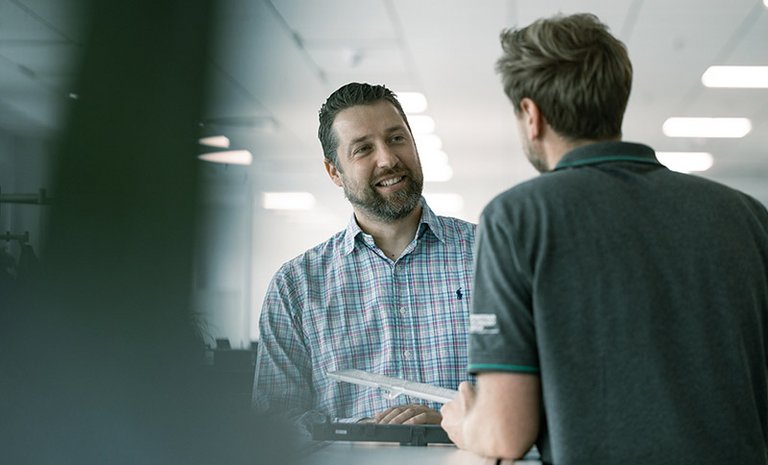 Nachhaltigkeit MS Powertrain GmbH Mitarbeiter die sich für Nachhaltigkeit bei der MS Powertrain GmbH einsetzen.